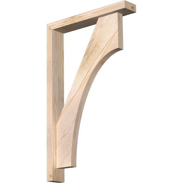 Ekena Millwork Westlake Block Smooth Bracket w/ Offset Brace, Douglas Fir, 3 1/2"W x 20"D x 32"H BKT0402X20X32WTL05SDF - main